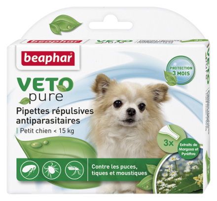 Beaphar Bio Spot On Small Dog - pipetták a paraziták ellen 15 kg-nál kisebb kutyáknak, kicsi fajták számára