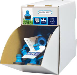 AQUACRAFT® 552185, Display box, 70 ks, Adapter SoftTouch 3/4"-1/2"