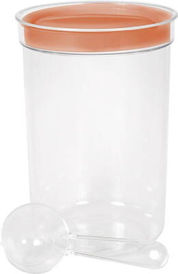 Dóza Curver® DRY FOOD, 1,7L, s odmerkou, mix farieb mint/sivá/broskyňová, 13x19 cm