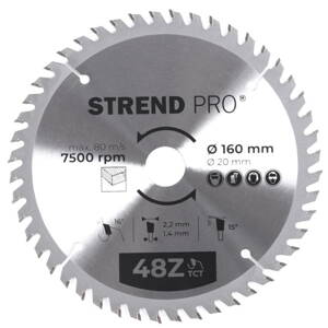 Kotúč Strend Pro TCT 160x2.2x20 mm 48T, na drevo, pílový, SK plátkami