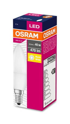 Ziarovka OSRAM® LED Value CLASSIC B FR 40 non-dim, 5,7W/827 E14 2700 K