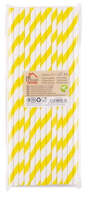 Slamka MagicHome Paper ECO, 6x197 mm, žltá, bal. 25 ks