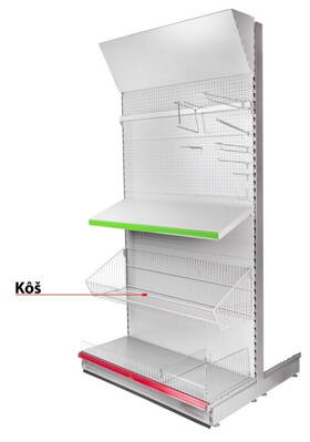 Kos H14 950x0400x0200 mm, drôtený na konzoly