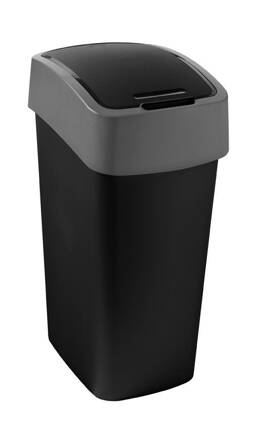 Kôš Curver® PACIFIC FLIP BIN 9L, čierno/šedý, na odpad