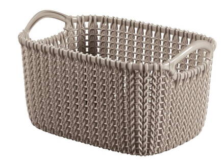 Košík Curver® KNIT 3L, tmavohnedý, 25x18x14 cm