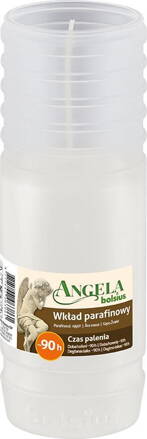 Náplň bolsius Angela Light biela, 90 h, 67x195 mm, parafín
