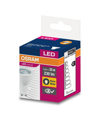 Ziarovka OSRAM® LED Value PAR16 35 36° 3,2W/2700K GU10