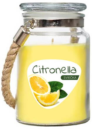 Sviečka Citronella, sklo, 85x105 mm