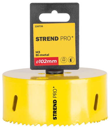 Vyrezávač Strend Pro BHS44, 102 mm, M3 Bi-metal, korunka do kovu, pílový