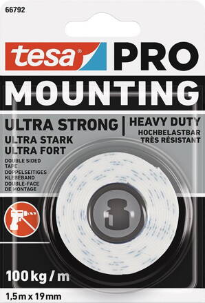 Páska tesa® Mounting PRO Ultra Strong, montážna, obojstranná, 19 mm, L-1,5 m