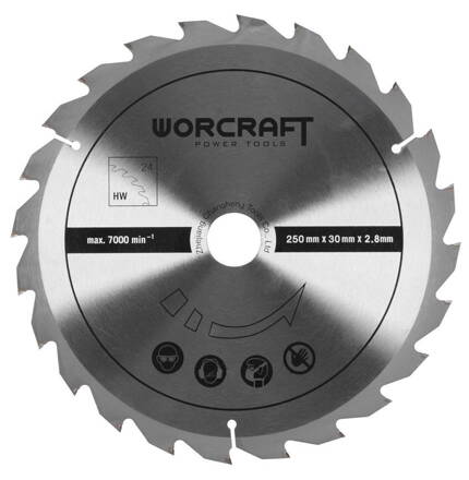 Pila Worcraft TS-2000A, 2000W, 250x30x24T, 240V, IPX0, stolová