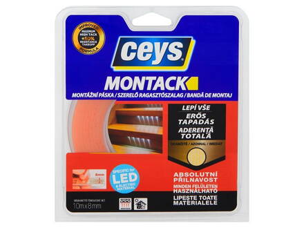 Páska Ceys MONTACK LEPÍ VŠETKO OKAMŽITE, pre LED 10 m x 8 mm