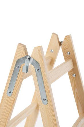 Rebrík Strend Pro, 5-stupňový, dvojitý, maliarsky, drevený, 1,63 m, max. 150 kg