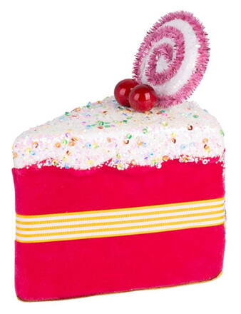 Dekorácia MagicHome, koláčik, ružový 13x9x15 cm, závesný