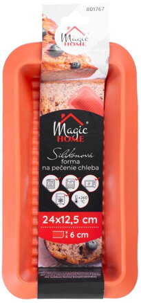 Forma MagicHome, na pečenie, na chlieb/bochník, silikón, červená, 24x12,5 cm